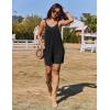 Ekouaer Rompers for Women Casual Loose Sleeveless Overalls Shorts Knit Jumpsuits 2026 Summer Vacation Beach Outfits(Black)