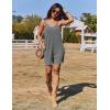 Ekouaer Rompers for Women Casual Loose Sleeveless Overalls Shorts Knit Jumpsuits 2026 Summer Vacation Beach Outfits(Dark Grey)