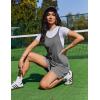 Ekouaer Rompers for Women Casual Loose Sleeveless Overalls Shorts Knit Jumpsuits 2026 Summer Vacation Beach Outfits(Dark Grey)