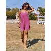 Ekouaer Rompers for Women Casual Loose Sleeveless Overalls Shorts Knit Jumpsuits 2026 Summer Vacation Beach Outfits(Hot Pink)