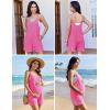 Ekouaer Rompers for Women Casual Loose Sleeveless Overalls Shorts Knit Jumpsuits 2026 Summer Vacation Beach Outfits(Hot Pink)