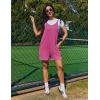 Ekouaer Rompers for Women Casual Loose Sleeveless Overalls Shorts Knit Jumpsuits 2026 Summer Vacation Beach Outfits(Hot Pink)