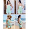 Ekouaer Rompers for Women Casual Loose Sleeveless Overalls Shorts Knit Jumpsuits 2026 Summer Vacation Beach Outfits(Ice Green)