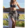 Ekouaer Sarong Wraps for Women Chiffon Beach Swimsuit Coverup Sheer Short Bathing Suit Cover Up Skirt for Swimwear(Leopard)