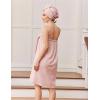 Ekouaer Towel Wrap for Women with Hair Towel Lightweight Knee Length Spa Body Bath Adjustable Closure Bathrobe with Pocket(Blush)