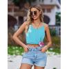 Ekouaer Women’s Bathing Suit Cover Up Sleeveless V Neck Swimsuit Coverups Summer Swimwear Beach Cover Ups with Pockets(Coconut Tree Blue)