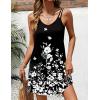 Ekouaer Women’s Bathing Suit Cover Up Sleeveless V Neck Swimsuit Coverups Summer Swimwear Beach Cover Ups with Pockets(Floral Black)