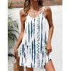 Ekouaer Women’s Bathing Suit Cover Up Sleeveless V Neck Swimsuit Coverups Summer Swimwear Beach Cover Ups with Pockets(Stripe Blue)