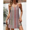 Ekouaer Women’s Bathing Suit Cover Up Sleeveless V Neck Swimsuit Coverups Summer Swimwear Beach Cover Ups with Pockets(Stripe Multicolor)