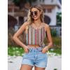 Ekouaer Women’s Bathing Suit Cover Up Sleeveless V Neck Swimsuit Coverups Summer Swimwear Beach Cover Ups with Pockets(Stripe Multicolor)