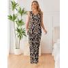 Ekouaer Womens Pajamas Set Sleeveless Lounge Sets Comfy Tank Top and Pants Pjs Set V Neck 2 Piece Sleepwear S-XXL(Leopard)
