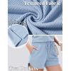 Ekouaer Womens Short Sets 2 Piece Lounge Set Knit Tank Top and Pajama Shorts Casual V-neck Outfits with Pockets(Light Blue)