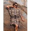 Ekouaer Women’s Swimsuit Coverup Chiffon Floral Bathing Suit Cover Up Ruffled Summer Beachwear Bikini Coverups S-3XL(Bohemia Black)