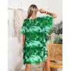 Ekouaer Women’s Swimsuit Coverup Chiffon Floral Bathing Suit Cover Up Ruffled Summer Beachwear Bikini Coverups S-3XL(Green)