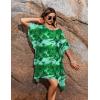Ekouaer Women’s Swimsuit Coverup Chiffon Floral Bathing Suit Cover Up Ruffled Summer Beachwear Bikini Coverups S-3XL(Green)