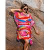 Ekouaer Women’s Swimsuit Coverup Chiffon Floral Bathing Suit Cover Up Ruffled Summer Beachwear Bikini Coverups S-3XL(Multicolor2)