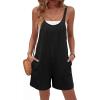 Ekouaer Rompers for Women Casual Loose Sleeveless Overalls Shorts Knit Jumpsuits 2026 Summer Vacation Beach Outfits(Black)