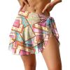 Ekouaer Sarong Wraps for Women Chiffon Beach Swimsuit Coverup Sheer Short Bathing Suit Cover Up Skirt for Swimwear(Pink Boho)