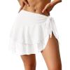 Ekouaer Sarong Wraps for Women Chiffon Beach Swimsuit Coverup Sheer Short Bathing Suit Cover Up Skirt for Swimwear(White)