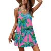 Ekouaer Women’s Bathing Suit Cover Up Sleeveless V Neck Swimsuit Coverups Summer Swimwear Beach Cover Ups with Pockets(Coconut Tree Pink)