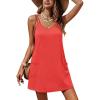 Ekouaer Women’s Bathing Suit Cover Up Sleeveless V Neck Swimsuit Coverups Summer Swimwear Beach Cover Ups with Pockets(Coral)