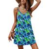 Ekouaer Women’s Bathing Suit Cover Up Sleeveless V Neck Swimsuit Coverups Summer Swimwear Beach Cover Ups with Pockets(Floral Blue Green)