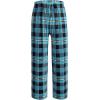 Ekouaer 2 Pack: Boys Pajamas Pants Soft Elastic Waist PJ Bottoms Comfy Lounge Long Pants with 2 Pockets 4-14 Years(Black Plaid_blue Plaid)