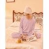 Ekouaer 2 Pack Womens Pajama Sets Long Sleeve Sleepwear Long Pants Loungewear Soft Pjs Set with Pockets S-XXL(Black Dots/Light Pink Striped)