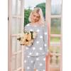 Ekouaer 2 Pack Womens Pajama Sets Long Sleeve Sleepwear Long Pants Loungewear Soft Pjs Set with Pockets S-XXL(Black/Light Grey Stars)