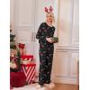 Ekouaer 2 Pack Womens Pajama Sets Long Sleeve Sleepwear Long Pants Loungewear Soft Pjs Set with Pockets S-XXL(Christmas Black/Red)