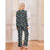 Ekouaer 2 Pack Womens Pajama Sets Long Sleeve Sleepwear Long Pants Loungewear Soft Pjs Set with Pockets S-XXL(Dark Grey Stars/Navy Striped)