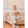 Ekouaer 2 Pack Womens Pajama Sets Long Sleeve Sleepwear Long Pants Loungewear Soft Pjs Set with Pockets S-XXL(Light Blue Daisy/Apricot Butterfly)