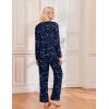 Ekouaer 2 Pack Womens Pajama Sets Long Sleeve Sleepwear Long Pants Loungewear Soft Pjs Set with Pockets S-XXL(Lilac Dots/Navy Star)