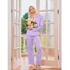 Ekouaer 2 Pack Womens Pajama Sets Long Sleeve Sleepwear Long Pants Loungewear Soft Pjs Set with Pockets S-XXL(Lilac Dots/Navy Star)