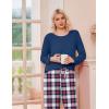 Ekouaer 2 Pack Womens Pajama Sets Long Sleeve Sleepwear Long Pants Loungewear Soft Pjs Set with Pockets S-XXL(Navy Plaid/Wine Plaid)