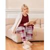 Ekouaer 2 Pack Womens Pajama Sets Long Sleeve Sleepwear Long Pants Loungewear Soft Pjs Set with Pockets S-XXL(Navy Plaid/Wine Plaid)