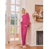 Ekouaer 2 Pack Womens Pajama Sets Long Sleeve Sleepwear Long Pants Loungewear Soft Pjs Set with Pockets S-XXL(Rose/Light Grey Stars)