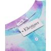 Ekouaer 2 Pack Womens Pajama Sets Short Sleeve Sleepwear Top with Shorts Pjs Soft Comfy Loungewear S-XXL(Tie Dye Blue Purple/Light Purple)