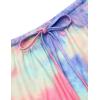 Ekouaer 2 Pack Womens Pajama Sets Short Sleeve Sleepwear Top with Shorts Pjs Soft Comfy Loungewear S-XXL(Tie Dye Rainbow/Blue Sky)