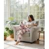 Ekouaer 2 Piece Womens Pajamas V Neck Short Sleeve Top and Long Pants Pjs Print Lounge Set Sleepwear(Heart Plaid)