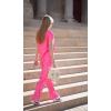 Ekouaer 2 Piece Womens Pajamas V Neck Short Sleeve Top and Long Pants Pjs Print Lounge Set Sleepwear(Pink Leopard)