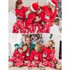 Ekouaer Christmas Child Pajamas Sets X-mas Holiday Pjs(Red Snowman)