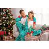 Ekouaer Christmas Pajamas for Family 2024 Matching Sets Xmas Long Sleeve Pj 2 Piece Set Green Sleepwear Men with Pocket Medium
