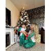 Ekouaer Christmas Pajamas for Family 2024 Matching Sets Xmas Long Sleeve Pj 2 Piece Set Green Sleepwear Men with Pocket Medium