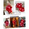 Ekouaer Knit Pajamas Set for Women Lounge Wear Sets Long Sleeve Sweatsuit Matching 2 Piece Outfits Casual Sweater Sets S-XXL(Christmas Red)