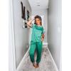 Ekouaer Lounge Sets for Women Two Piece Pajama Set Short Sleeve Crewneck Jogger Outfits and Sweatpants Tracksuit(Green)