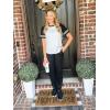 Ekouaer Lounge Sets for Women Two Piece Pajama Set Short Sleeve Crewneck Jogger Outfits and Sweatpants Tracksuit(Light Grey)