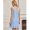 Ekouaer Nightgowns for Women Sleeveless Nightdress Cute Night Gowns Short Sleepshirt Soft Sleepwear Pajama Dress S-XXXL(Light Blue)