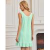 Ekouaer Nightgowns for Women Sleeveless Nightdress Cute Night Gowns Short Sleepshirt Soft Sleepwear Pajama Dress S-XXXL(Light Green)