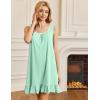 Ekouaer Nightgowns for Women Sleeveless Nightdress Cute Night Gowns Short Sleepshirt Soft Sleepwear Pajama Dress S-XXXL(Light Green)